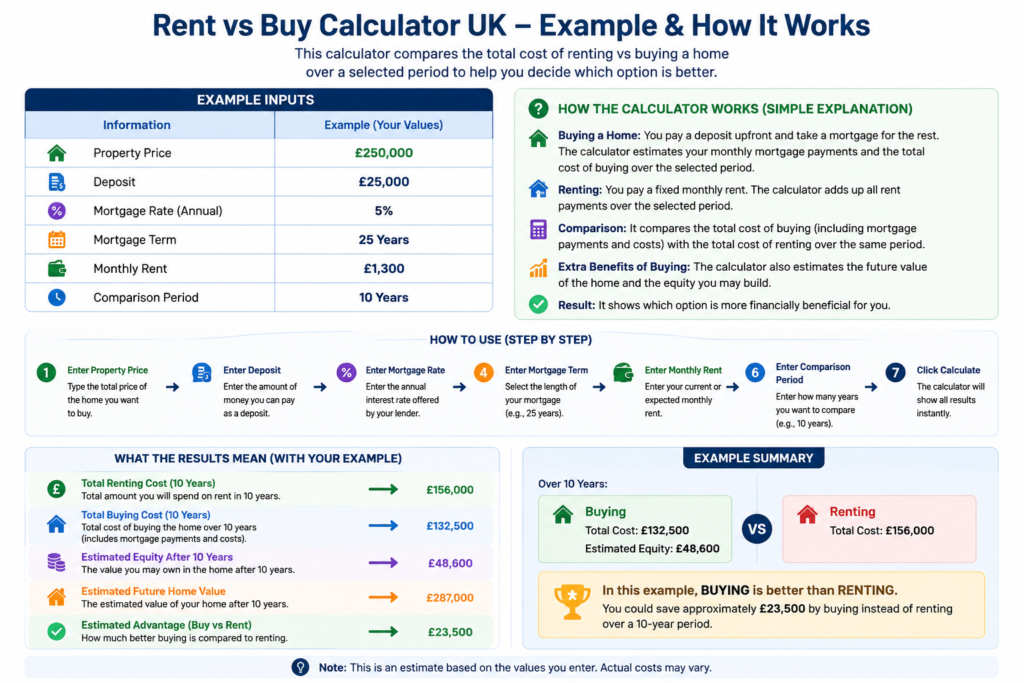 Rent vs Buy Calculator UK