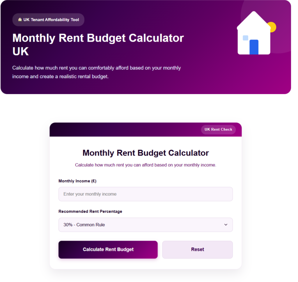 First Month Rent Calculator UK