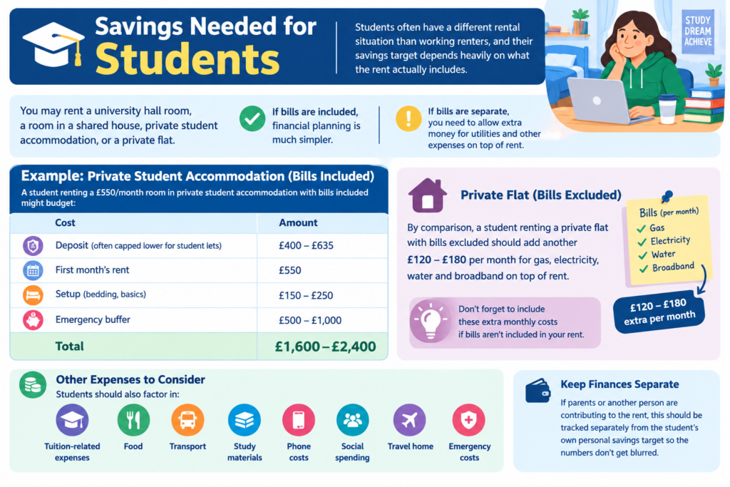 Savings before renting UK